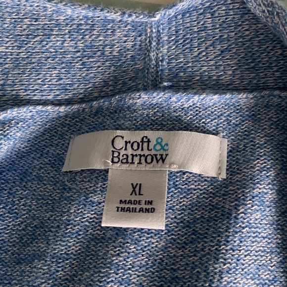 Croft & Barrow Blue Open Front Sweater XL NWT - Picture 5 of 5